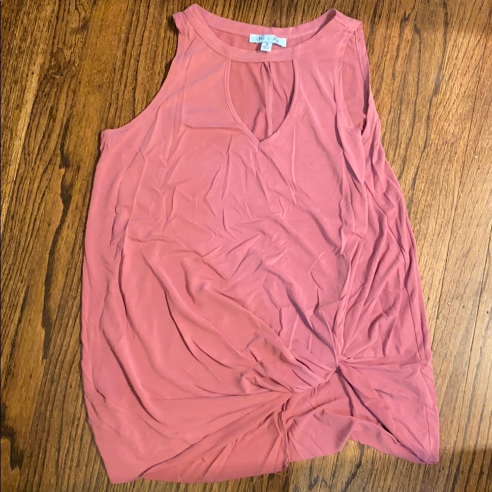She + Sky Mauve Knotted Tank & Keyhole Neck small